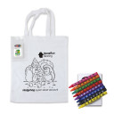 Colouring Short Handle Cotton Bag & Crayons LL5520