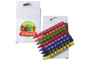 LL196 Assorted Colour Crayons in White Cardboard B